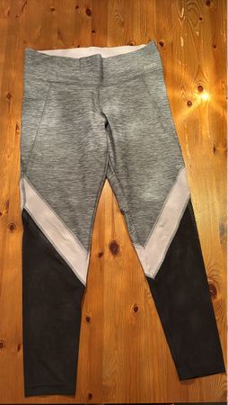 Sport Leggings Grau/Schwarz Grösse S
