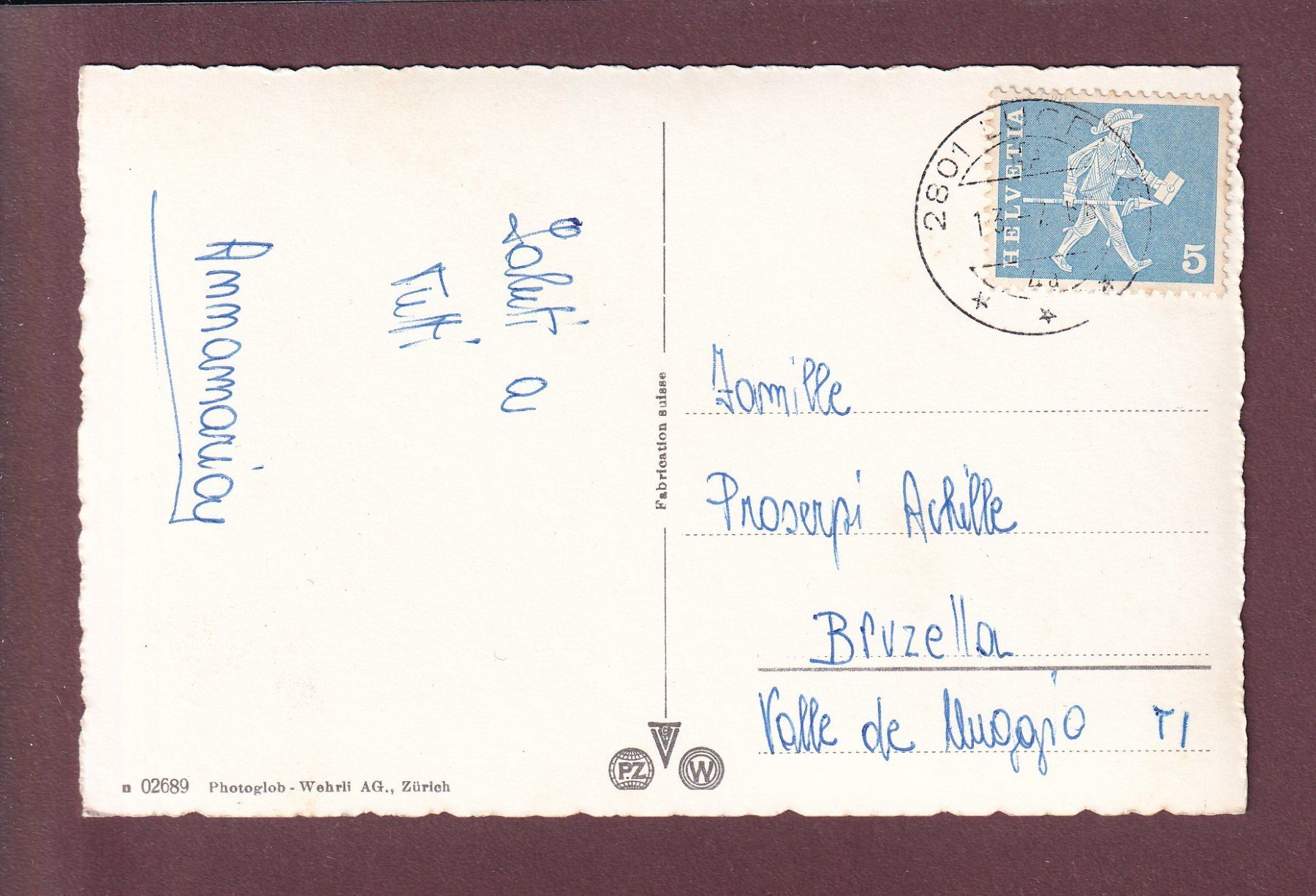 Cartoline postali: LÜTZEL - LUCELLE - 1965 – Usato da Pully venduto da nicecards 1