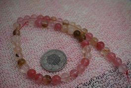 Kugel Strang   8mm  Feuerquarz-Look, Imitat aus Glas