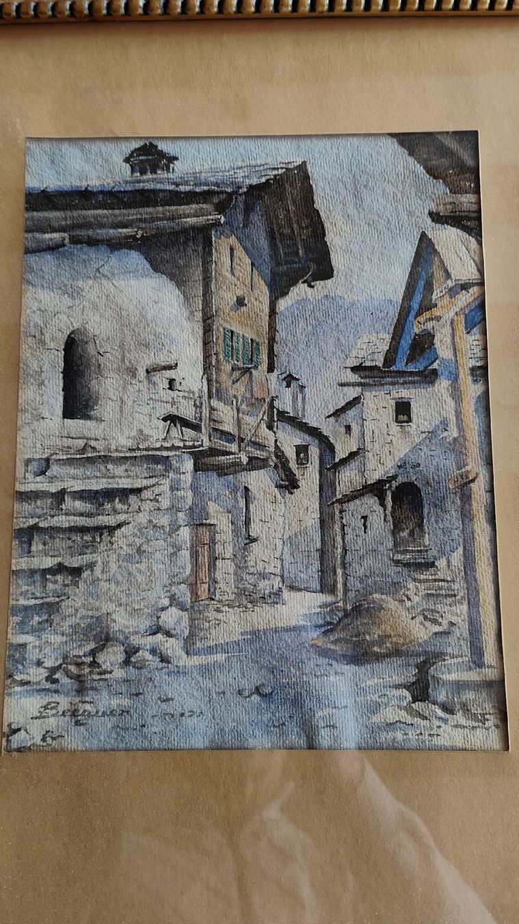 Gemälde: Veyras en Valais , aquarelle – Gebraucht aus Meyrin von olico01