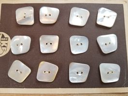 12 Perlmutt Knopf Perlmuttknopf Knöpfe Perlmuttknöpfe