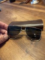 Sonnenbrille Vintage eckig goldfarben mit Etui gebraucht