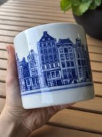 Original Royal Delft Übertopf – Klassische Grachtenhäuser