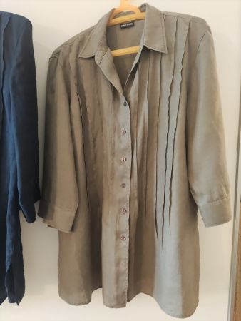 Gerry Weber Leinen Lang - Bluse olive