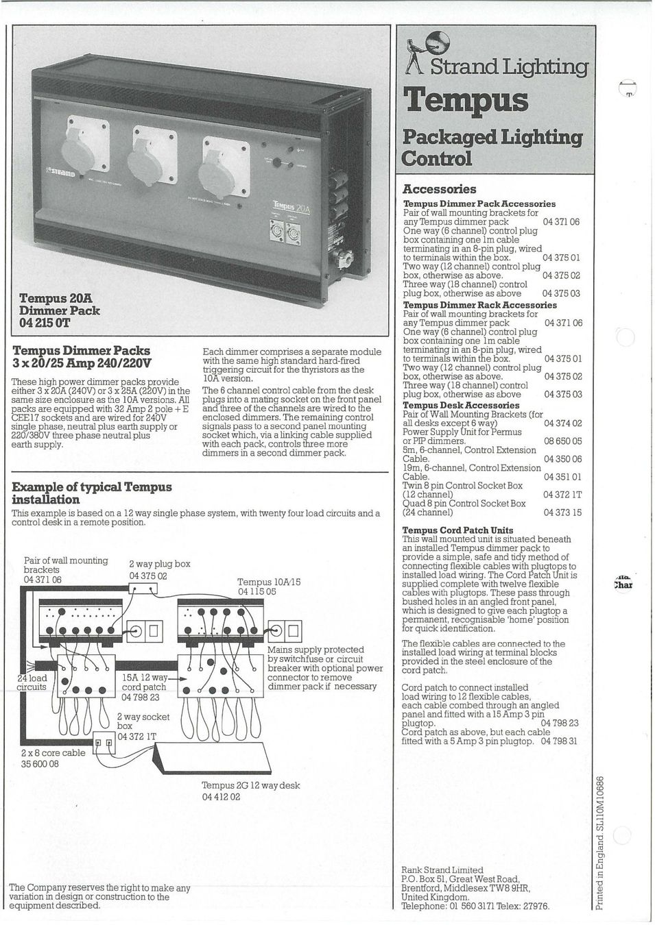 Lampade: Dimmerpack Strand Tempus 3x20A – Usato da Effretikon venduto da mol_fv68 1
