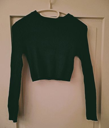 Zara Cropped Pullover gerippt, Damen Grösse M