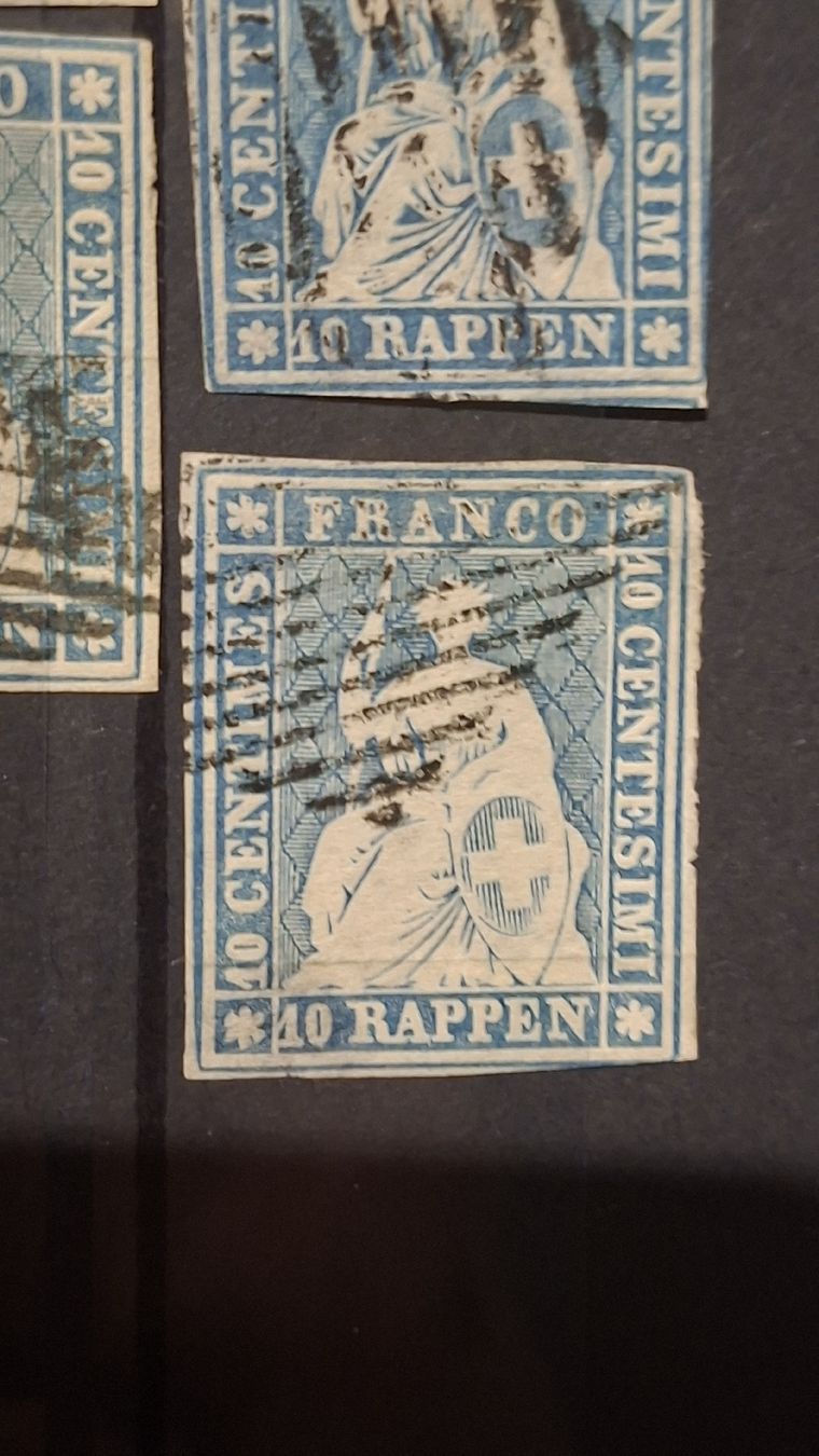 Tutti i francobolli: Strubellot 23A / 23F div – Usato da Balgach venduto da SIMEON27 1