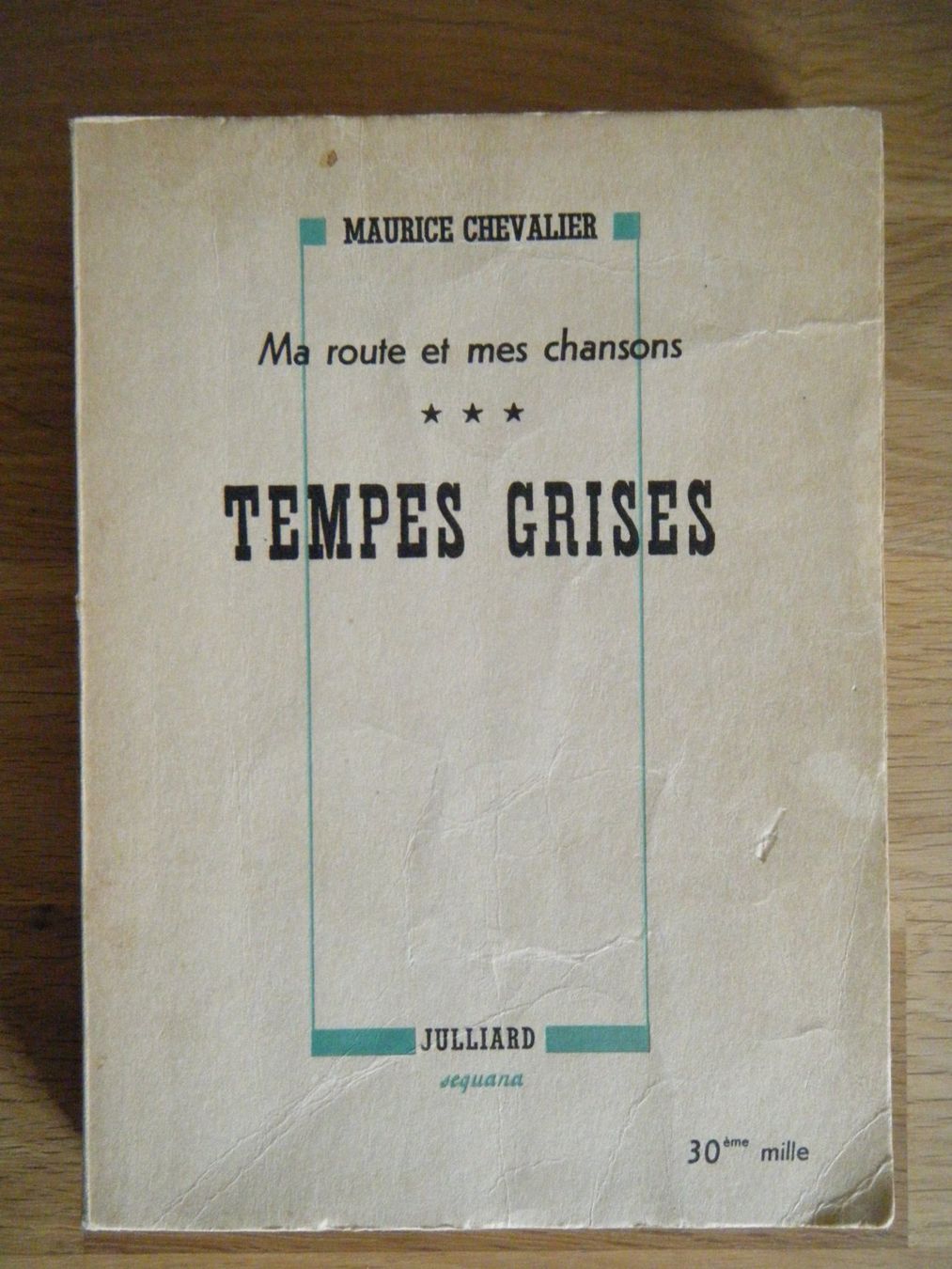 Libri: Maurice Chevalier - Biographie - Tempes grises – Usato da Aigle venduto da Robflac55