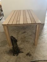 Neu Gartentisch Eiche massiv Länge 1.40 m