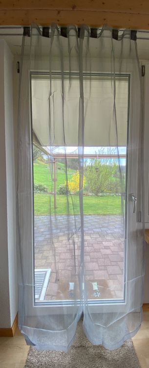 GOKSEL Bambus-Vorhänge 2er-Set 110x215cm - Blickdicht Mit Ösen, Lichtundurchlässig