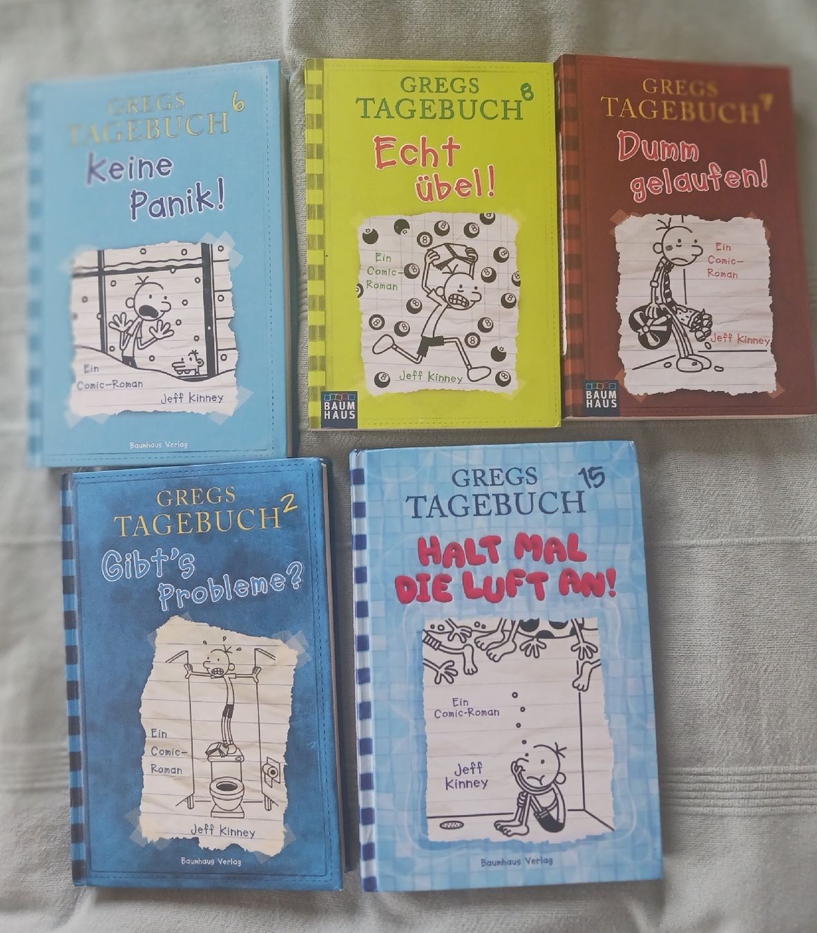 Libri: Gregs Tagebuch Bücher 2, 6, 7, 8, 15 – Usato da Spiegel b. Bern venduto da M.Raymond