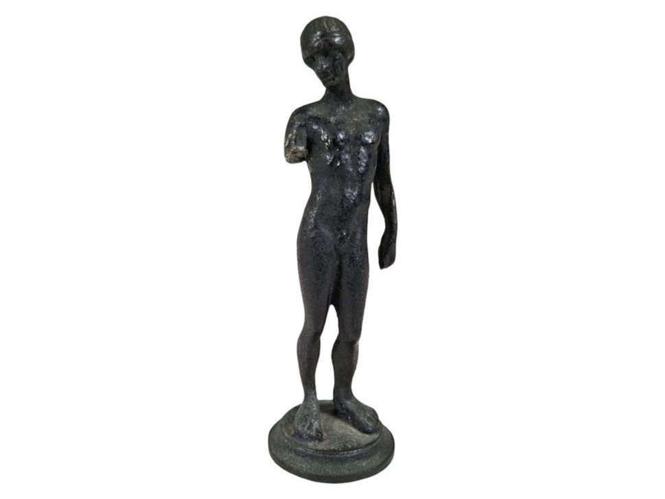 Sculture & Statue: Bronze Statuette, nackter Mann, auf Sockel – Usato da Wil SG venduto da Restwert_Wil