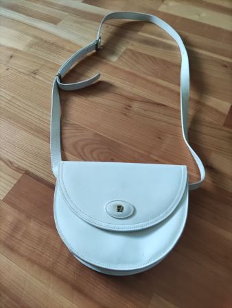 AIGNER Umhängetasche Leder weiss