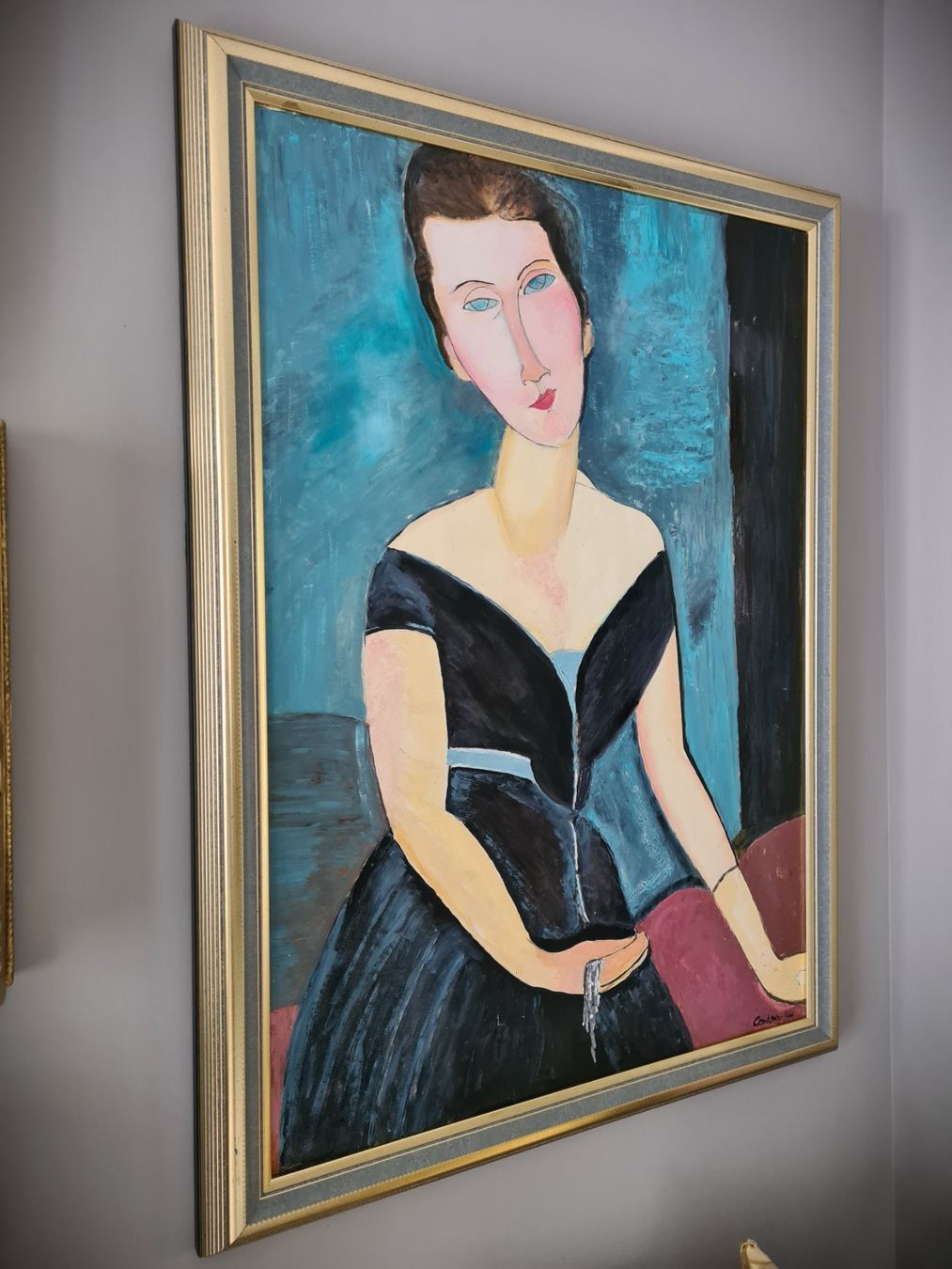 Dipinti: Sehr grosses Gemälde n. Amadeo Modigliani – Usato da Rotkreuz venduto da Dobermann5 4