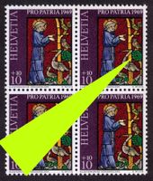 1969_142.2.01_Pro Patria_Abart "STRICH IM BAUM" ! **