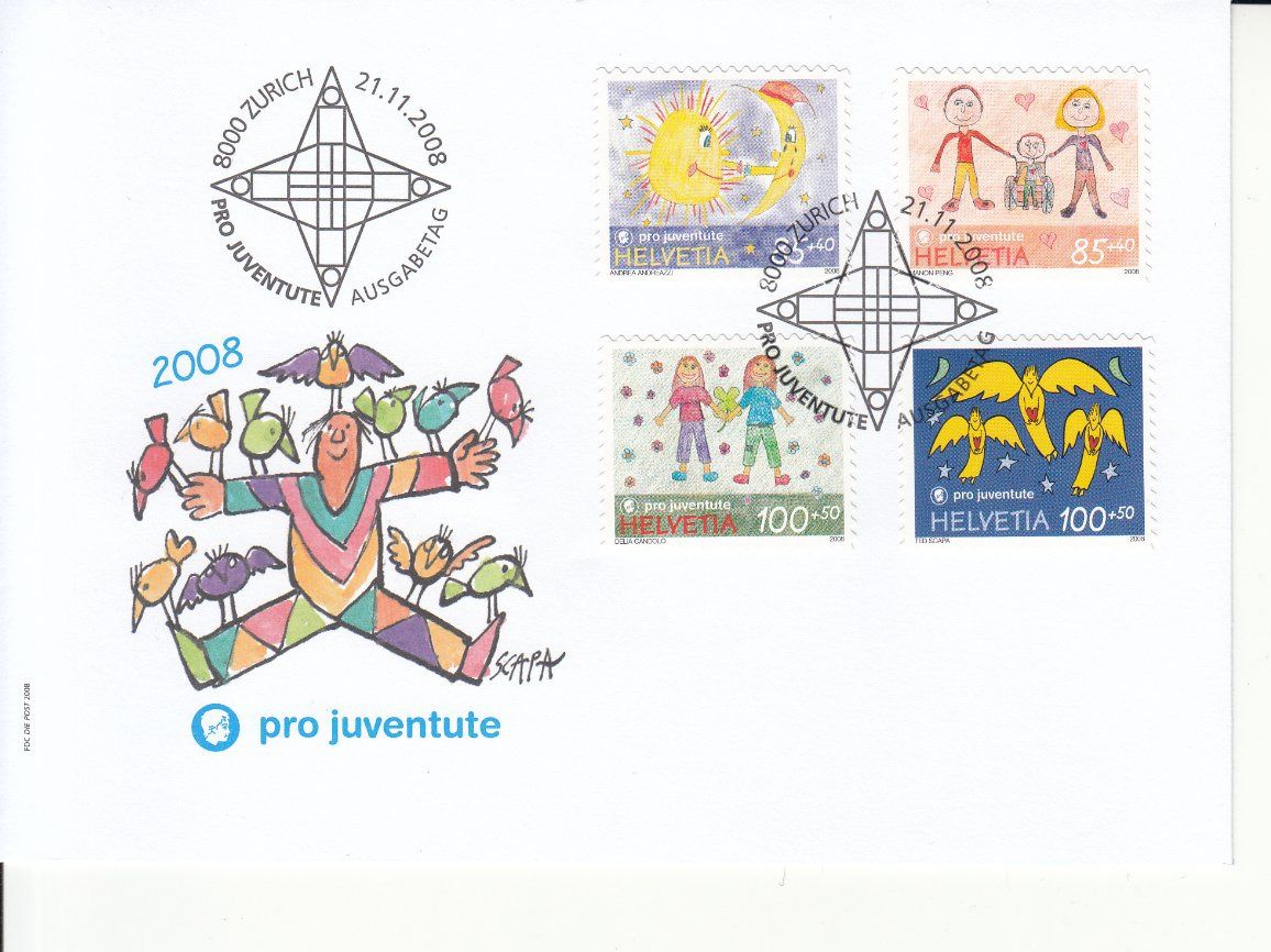 Tutti i francobolli: SBK J389A - J392A FDC – Usato da Bürglen TG venduto da StampGraf
