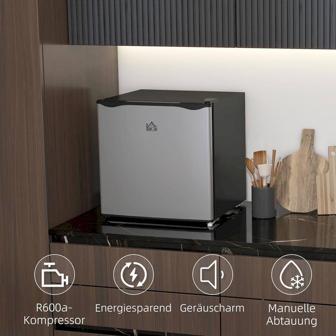 Frigoriferi & Refrigeratori: HOMCOM Mini-Gefrierschrank 35L silber – Nuovo e nell'imballaggio originale da Bottighofen venduto da zaap 7