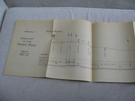 Längenprofil Pratteln-Augst, Ausgabe 1930, gefaltet auf A4