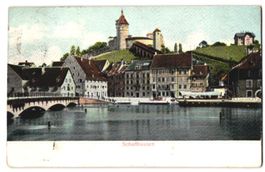 Relief-AK Schaffhausen, Partie im Hafen