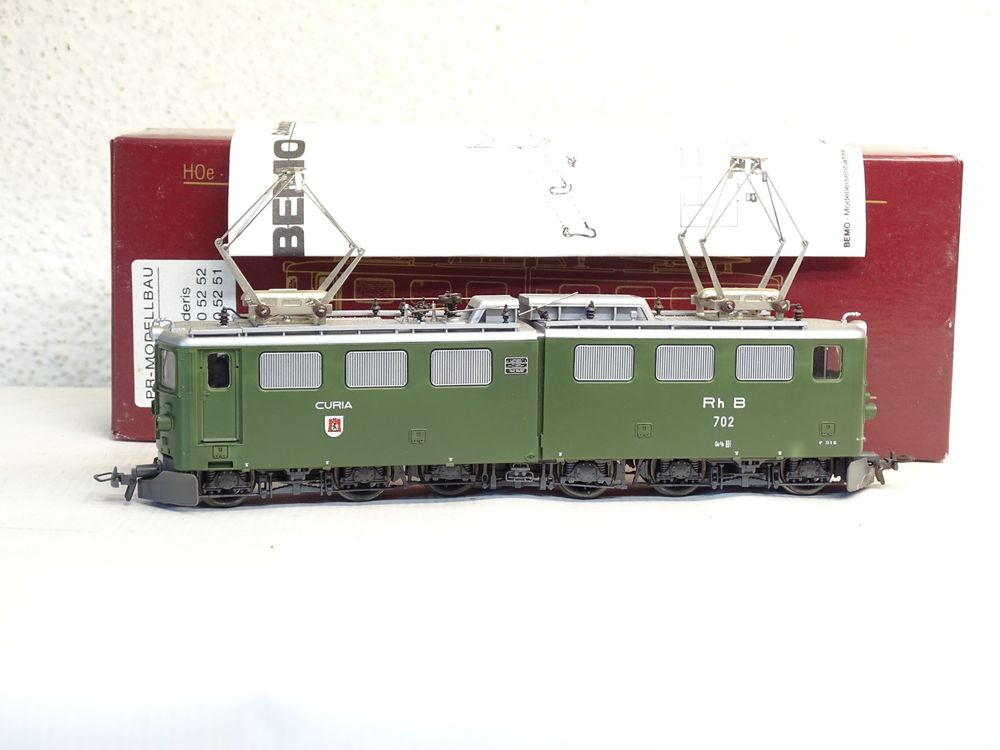 Bemo 1254 112 RhB Elektrolok Ge6/6 Curia 702, Grün, H0m, OVP (Gebraucht ...