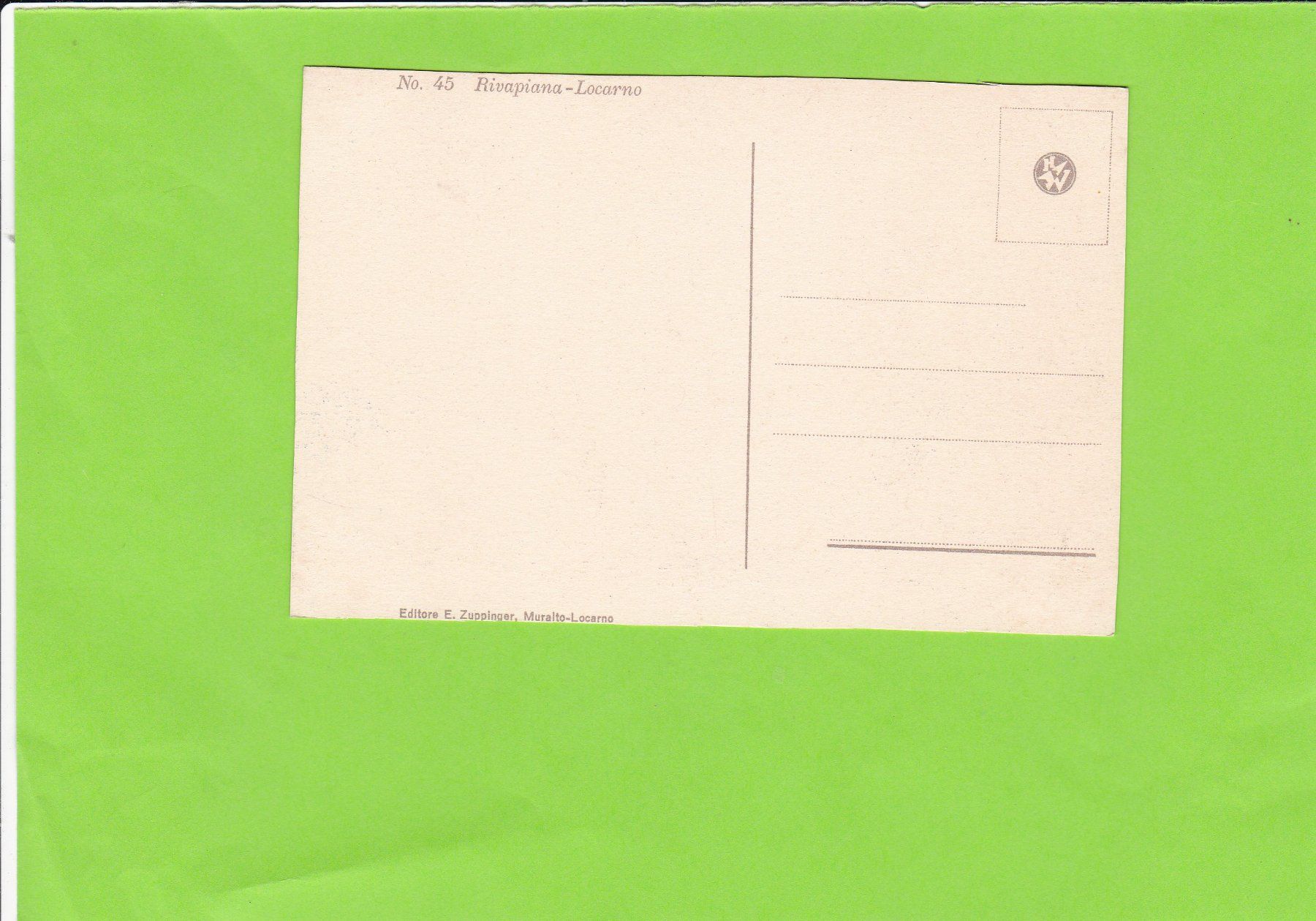 Cartoline postali: Rivapiana-Locarno – Usato da St. Peterzell venduto da neckertal 1