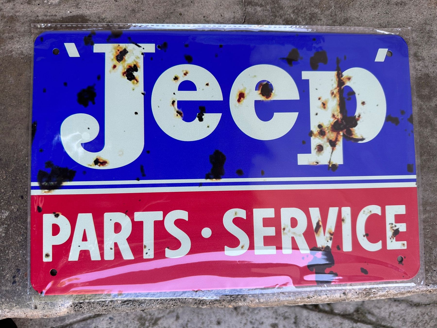 Schilder: Jeep parts service garage – Neu (gemäss Beschreibung) aus Reinach AG von rares75