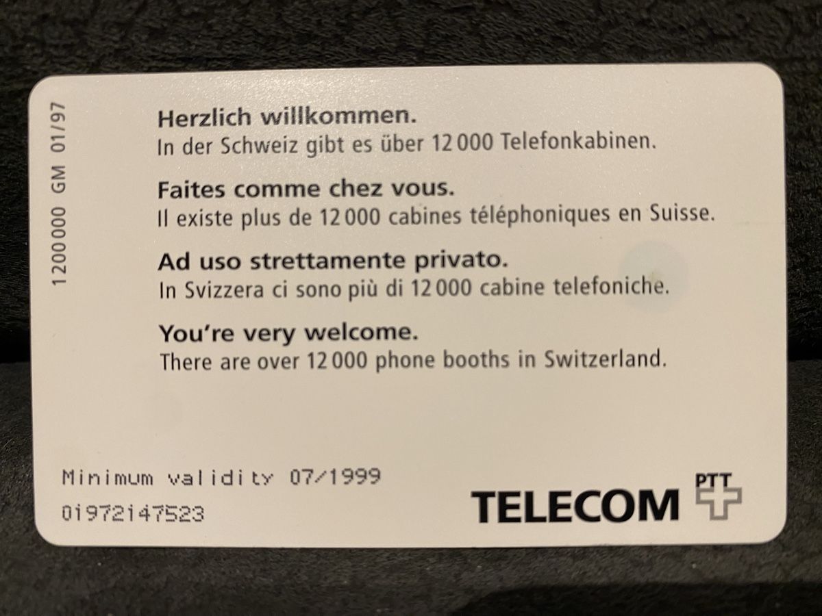Schede telefoniche: Taxcard GM2 – Usato da Lausanne venduto da babacard10 1