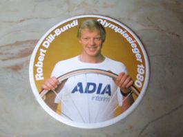ROBERT DILL-BUNDI AUFKLEBER OLYMPIA SIEGER 1980 ADIA