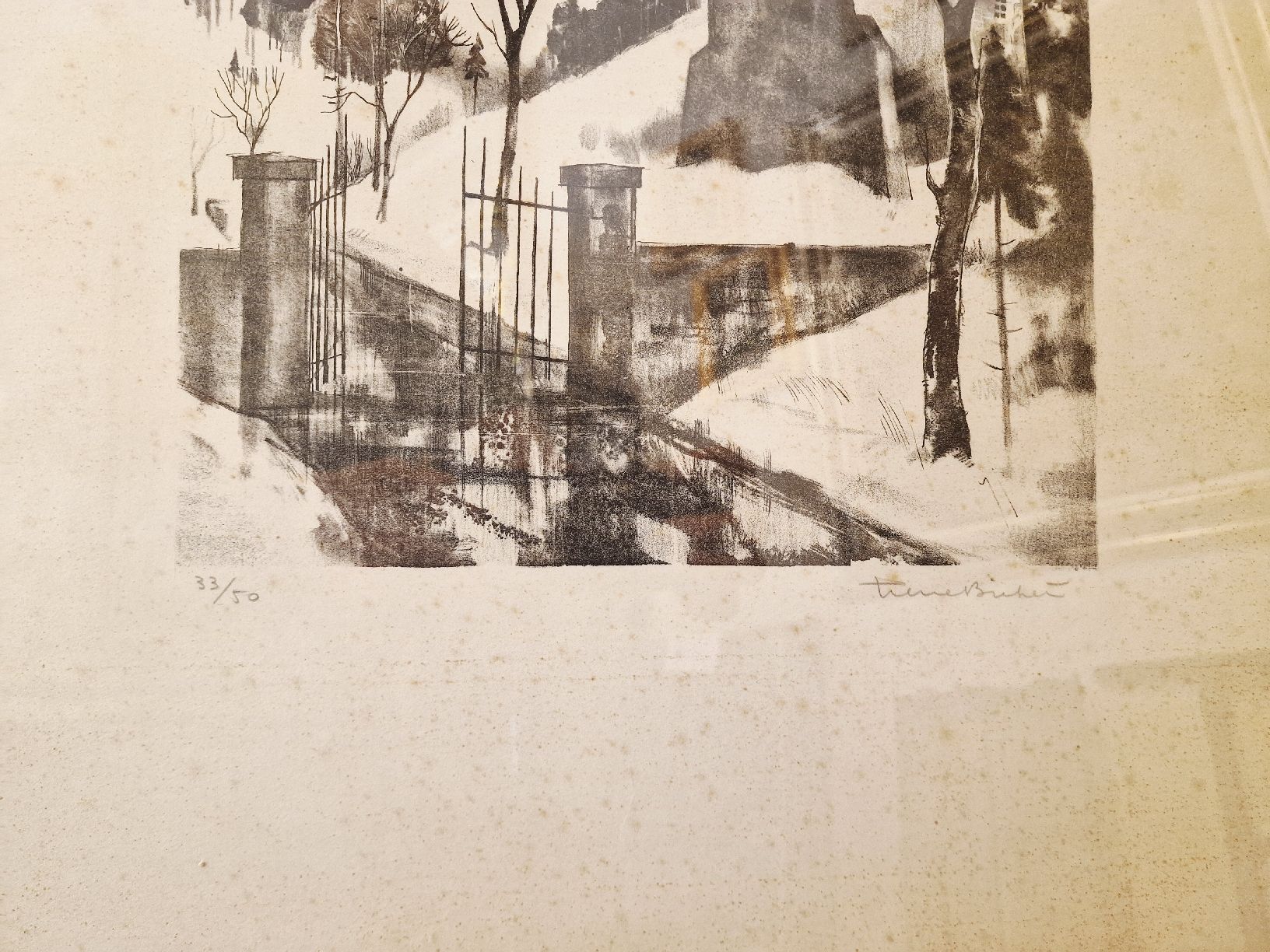 Arts picturaux & lithographies: Lithographie Winterlandschaft signiert 33/50 – D'occasion à BERN par Intarsia 5
