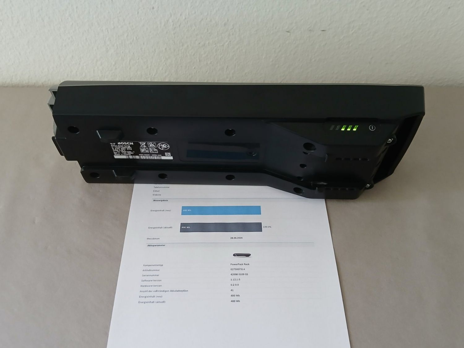 Bosch Batterie: Bosch Powerpack 400 Akku mit 400Wh - Flyer - Messbericht – Usato da Winterthur venduto da .-thx-. 1