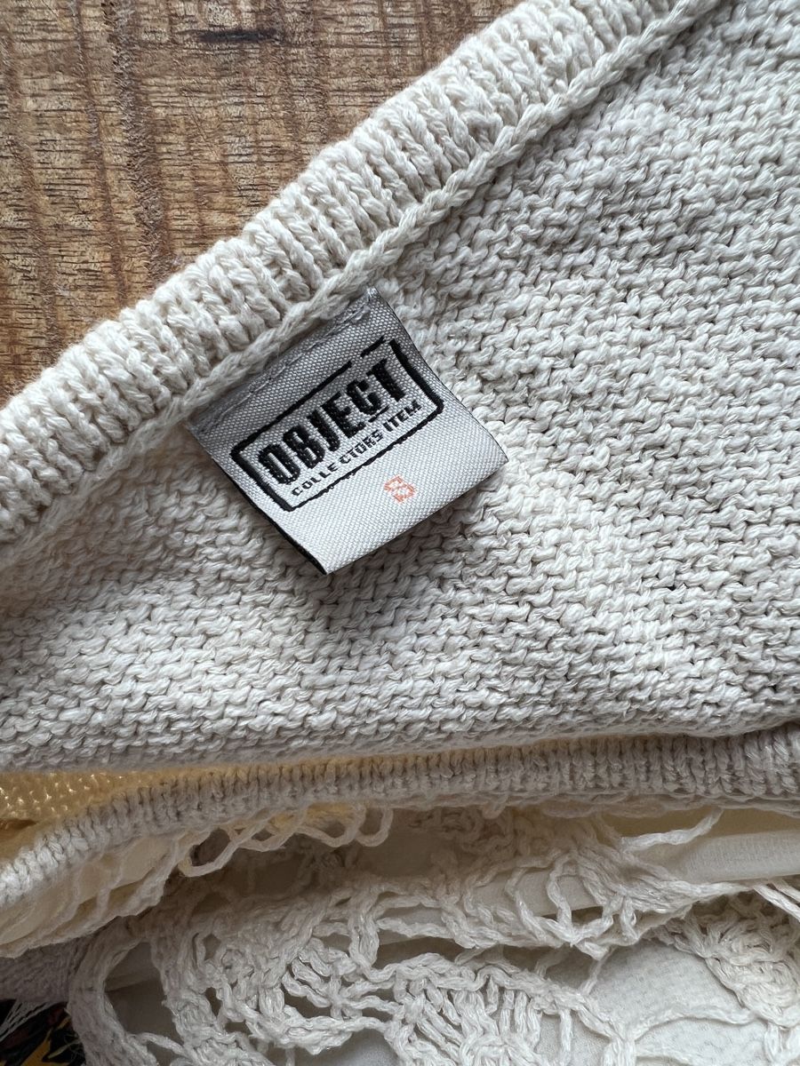Maglioni & Felpe: Object Ivory Crochet Knit Top - Boho Chic for Summer Days – Usato da Cama venduto da UnleashdByAna 2