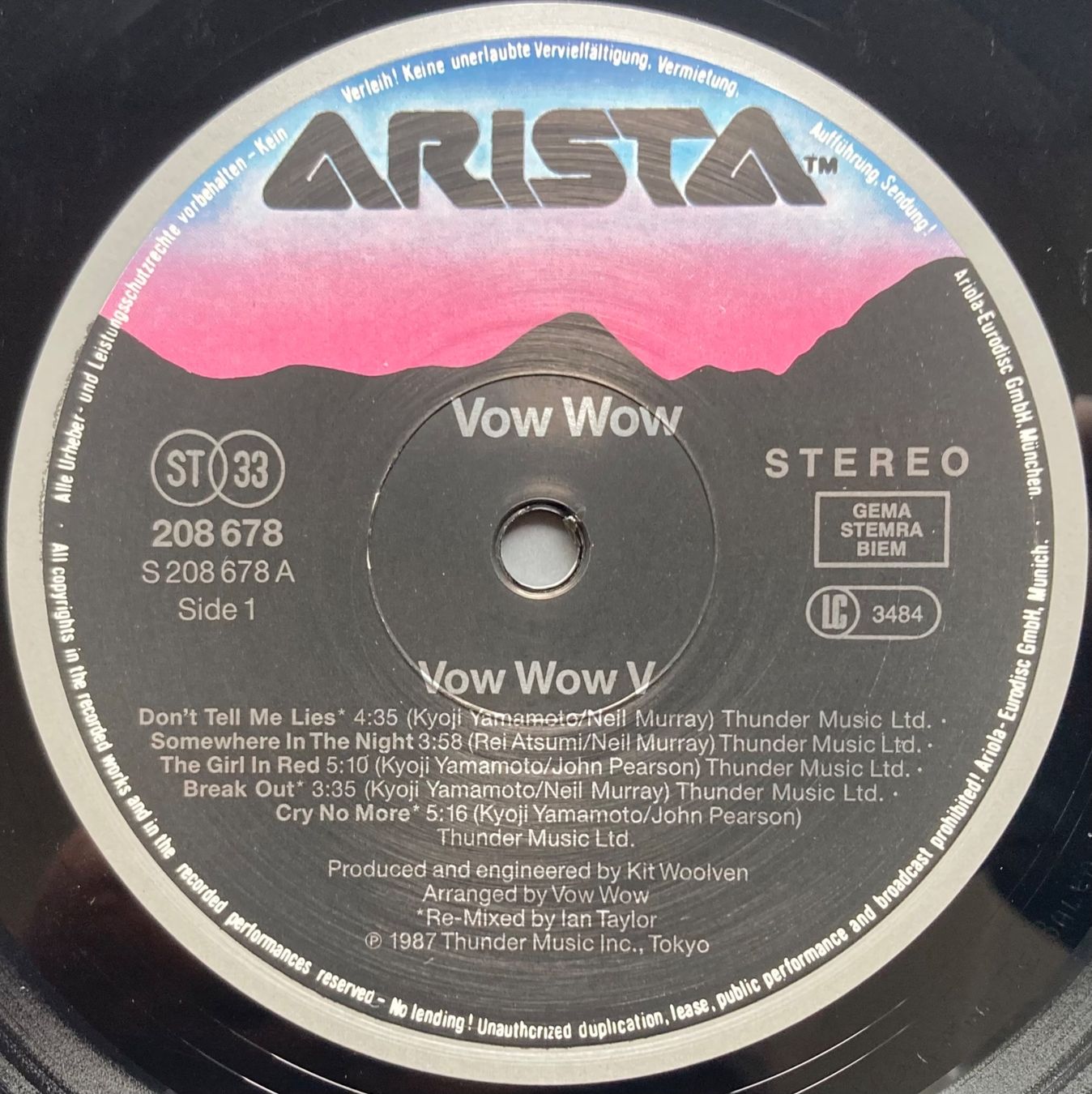 Schallplatten: VOW VOW - V – Gebraucht aus Poliez-Pittet von Newtown-Records 4