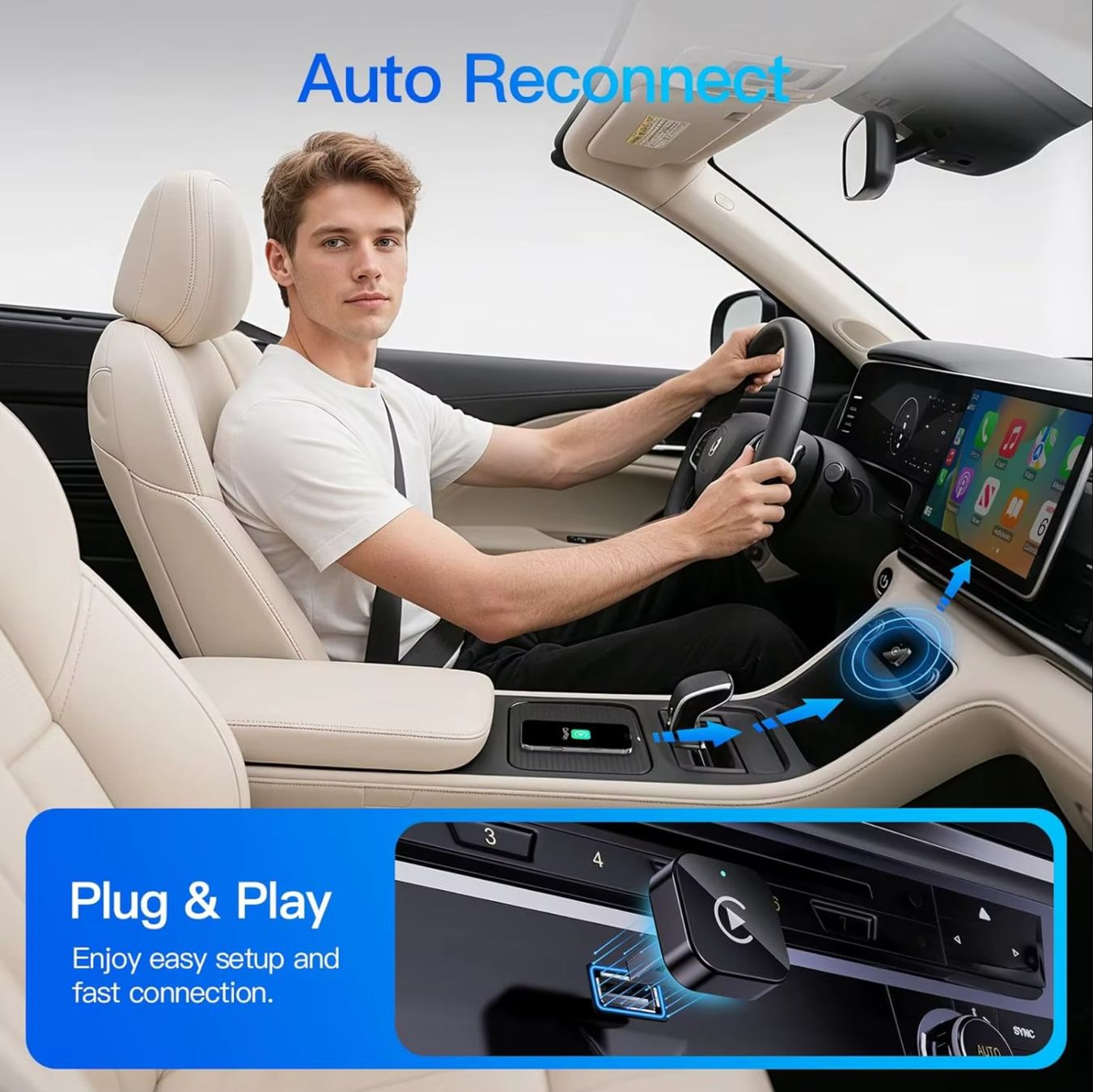 Sonstiges: CarPlay Android Auto Adapter kabellos wireless USB Dongle – Neu und originalverpackt aus Genève von Anna-38 1