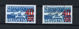 1936: Flugpost 40/90 Rp. mit hellrotem Aufdruck Nr. 24a
