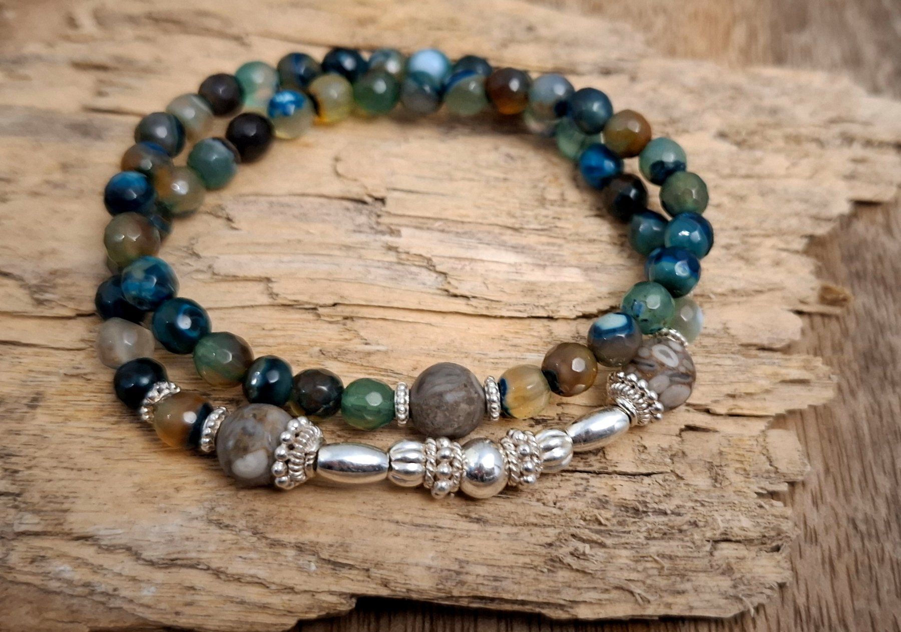 Bracciali & Braccialetti: LINA - Perlenarmband - grün - Silber – Nuovo e nell'imballaggio originale da Mühlethal venduto da nicita-modeschmuck