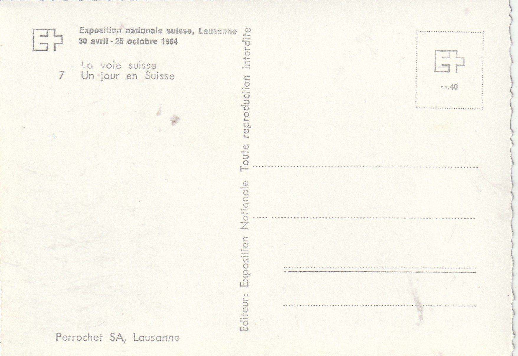Cartes postales: EXPO Laudanne 1964 – D'occasion à Lumbrein par made02 1