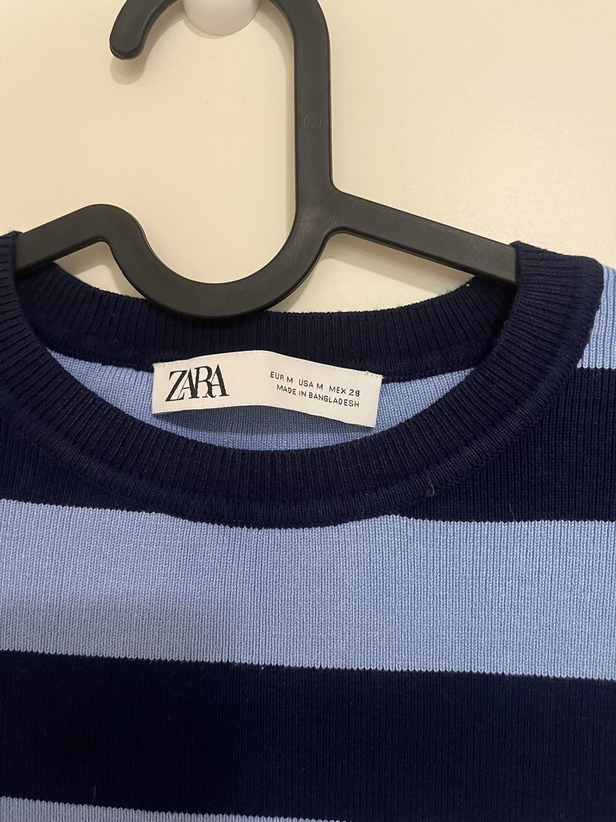 Zara Top: blue striped zara croped long sleeve – Nuovo (secondo la descrizione) da Füllinsdorf venduto da si.ja.35 1