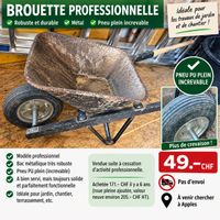 🛠️ Brouette professionnelle robuste – 49.-