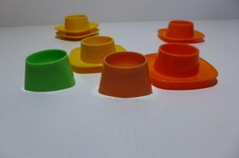 7 vintage space age midcentury Eierbecher Lot 9