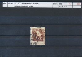 1930 FL, "St. Mamertuskapelle - 40 Rp.", gestempelt