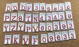 BUCHSTABEN UND ZAHLEN ZUM AUFBÜGELN NEU UND ORIGINALVERPACKT