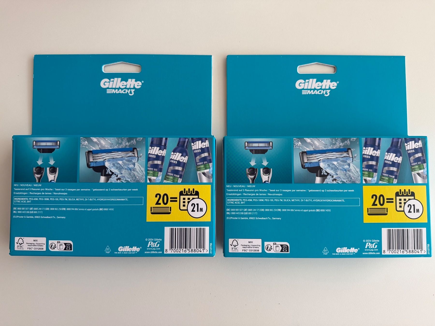 Gillette Rasierapparate & Rasierklingen: Gillette Mach3, 40 pcs – Neu und originalverpackt aus St-Gingolph von GoldenKeys 1
