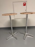2 Stehtische Marmoroptik rund Metallfuss H 105cm