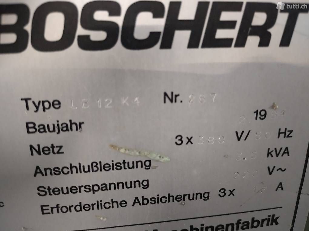Tutte le macchine: Boschert Ausklinkmaschine LB12 – Usato da Märstetten venduto da isola15 4
