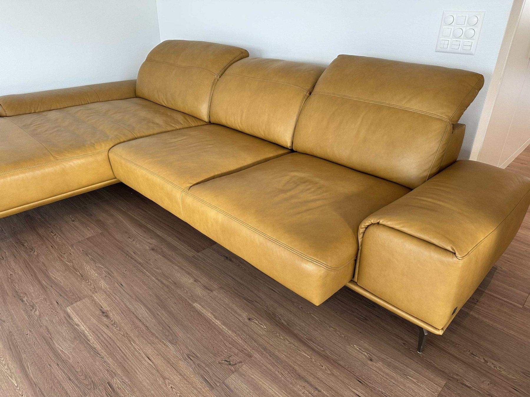 Musterring Sofas: Ecksofa Musterring Leder senfgelb – Neu (gemäss Beschreibung) aus Vaduz von Zao66 3