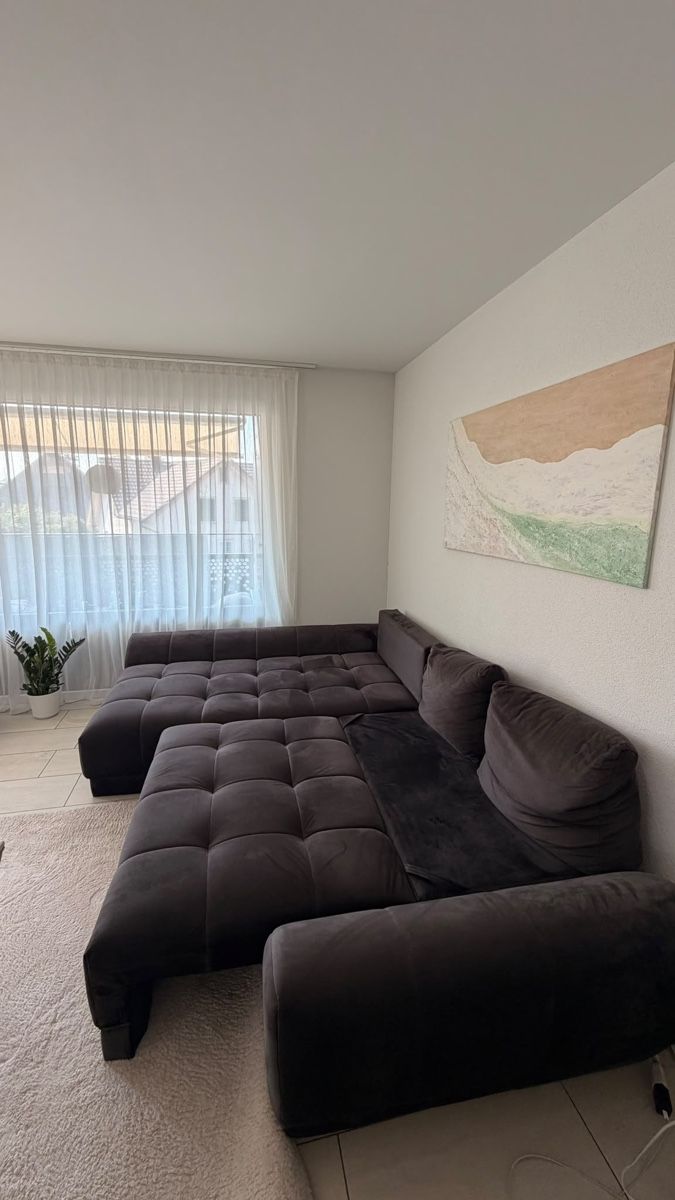 Sofas: Schwarzes Samt Ecksofa mit Schlaffunktion – Gebraucht aus Niederrohrdorf von jan_vht7 4