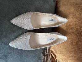 Elegante Pumps, L.K. Bennett, silber, Grösse 37