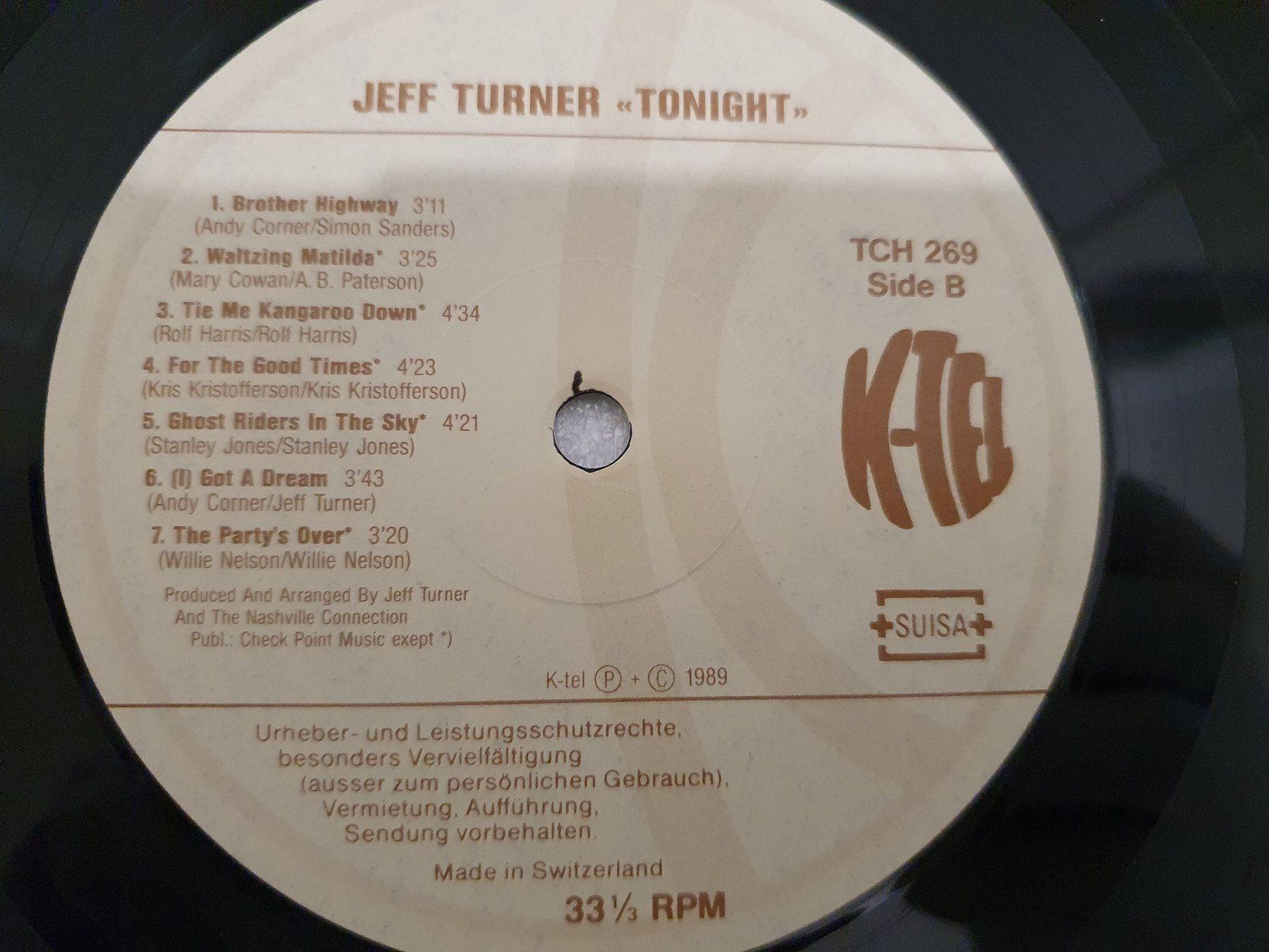 Dischi in vinile: Jeff Turner – Tonight... – Usato da Uster venduto da Vinyl-Leidenschaft 5