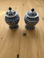 2 chinesische Vintage porzellan Ziergefässe mit Deckel