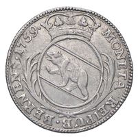 20 Kreuzer Bern 1759, ss, schöne altsilber Patina